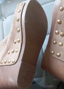 Studded Suede Wedges