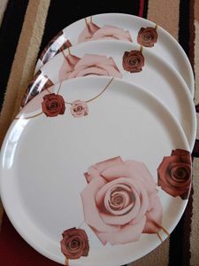 Set Of 3 Melamine Plates