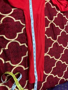 Red Oversized Sweater With Pockets And Cap