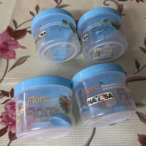 Set Of 4 Containers With Spoons