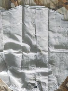 Crisp White Button-Down Shirt