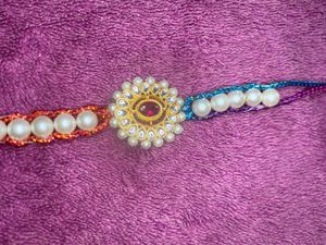 Pearl Kundan Rakhi