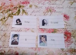 Handmade Name Cards (CUSTOMIZABLE ANY-4 BTS+BP)