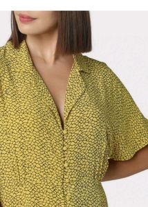 Vero Moda Yellow Printed A-line Dress