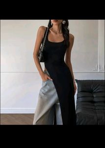 Sleek Black Maxi Dress