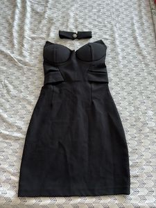 Mini Black Dress With Choker