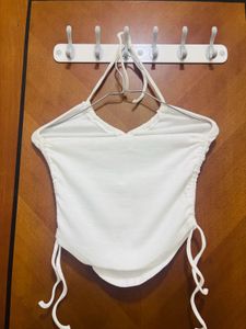 White Halter Top
