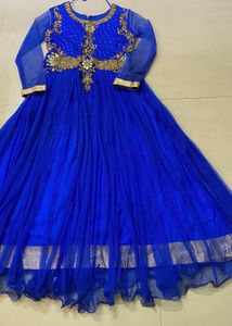 Royal Blue Embellished Anarkali
