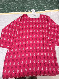 Stylish Pink Printed Kurta