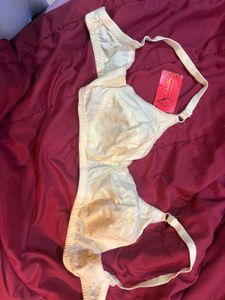 Cotton Cream Color Bra With Full Coverage
