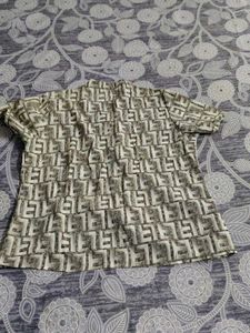 Patterned Button-Down Shirt