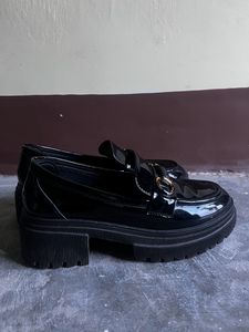 Black Heeled Loafer
