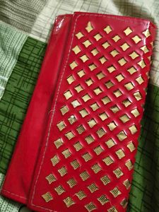 Red Studded Wallet