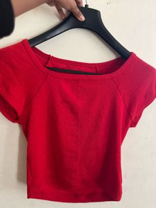 Red Crop Top