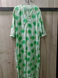 Green 🟢 Chikankari Kurta..... 🍃🍁🍁