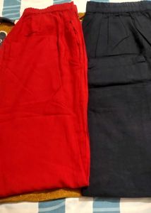 Blue And Red Trousers Combo