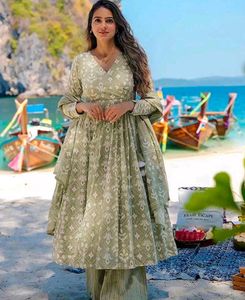 Plus Size Lime Green Anarkali