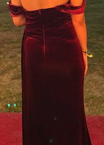 Elegant Velvet Off-Shoulder Gown