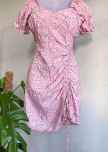Floral Ruched Mini Dress