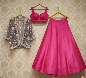 Pink Lehenga Choli with Jacket
