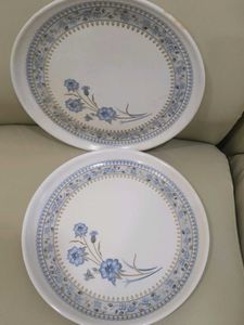 Floral Dinner Plates (Set of 2) In Peaceful White