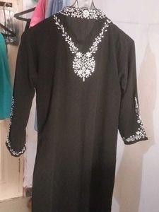 Embroidered Black Kurta