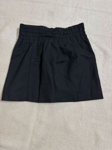 Skirt Shorts Black With Side Belt Pattern