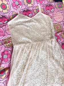 Golden Sequin Partywear Mini Dress