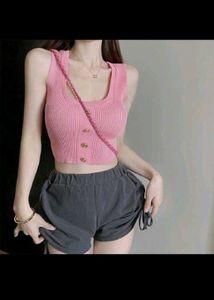 Barbiecore Pink Crop Top | K-pop Y2KVibes💓💓🌸🌸