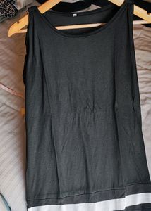 Black N White Long Dress Size L-XL