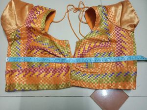 Orange Saree with Blouse