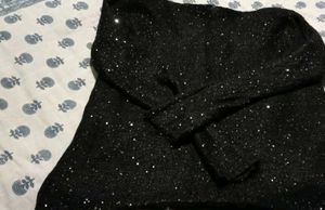 Sparkly Black Sweater Top (⁠◕⁠ᴗ⁠◕⁠✿⁠) ✨
