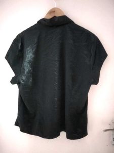 Beautiful Black Satin Shirt