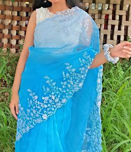 Beautiful Party Wear Organza Saree