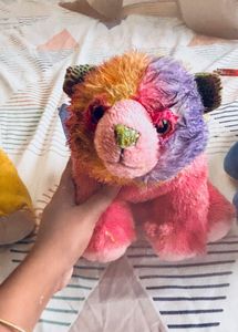 3 Soft Toys, Birthdays Card And Sticks