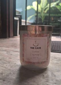 The Cave Coffee Candle in Luxe glass jar.