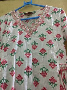 Floral Print Cotton Kurta Set