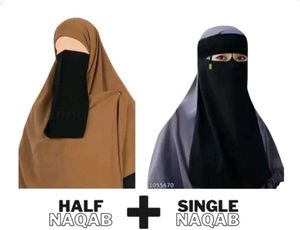 Stylish Niqab Set - Half & Single