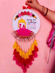 Wedding Anniversary Embroidery Hoop With Tassels