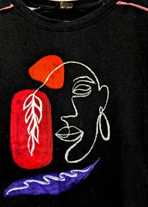 Abstract Graphic Tee handpainted tshirt