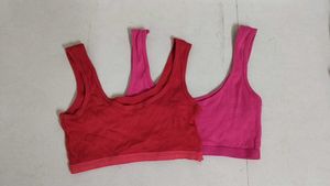 Red And Pink Sports Bra For Girls...