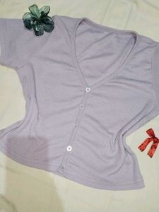 Cute Lavender Crop Top