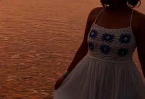 White Crochet Beach Dress