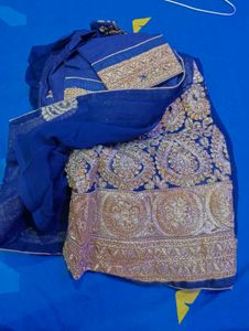 Blue Embroidered Lehenga Choli
