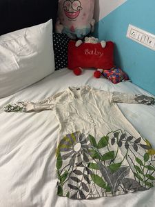 Floral Print Short Kurti