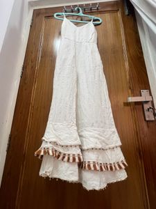 Off White Cotton Jumpsuit