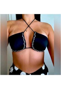 Elegant Black Embellished Top