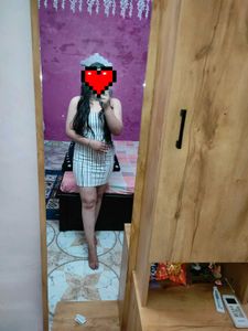 Stiped Lining Bodycon Dress