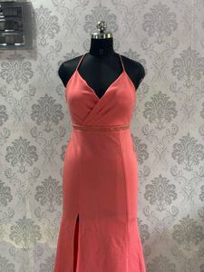 Elegant Coral Gown