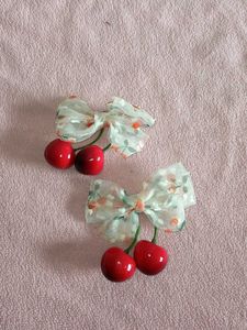 Cute Cherry Hair Clips - Set of 2
